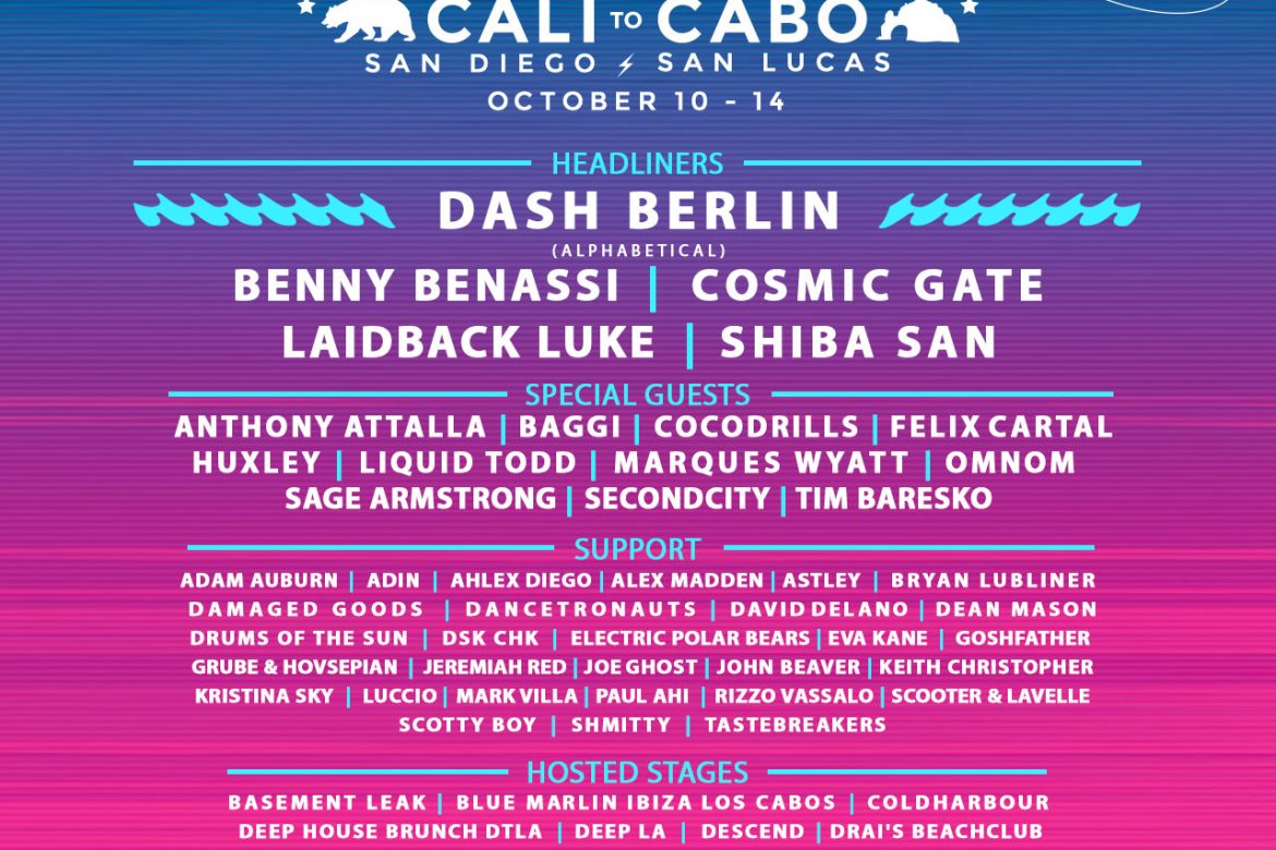 Groove Cruise Lineup for LA to Cabo Groove Cruise