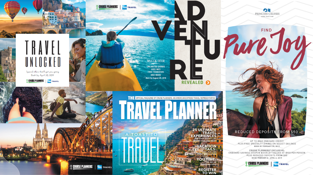 At Cruise Planners, we provide our travel advisors with award-winning marketing to help drive sales and free up their time to focus on other areas of the business.