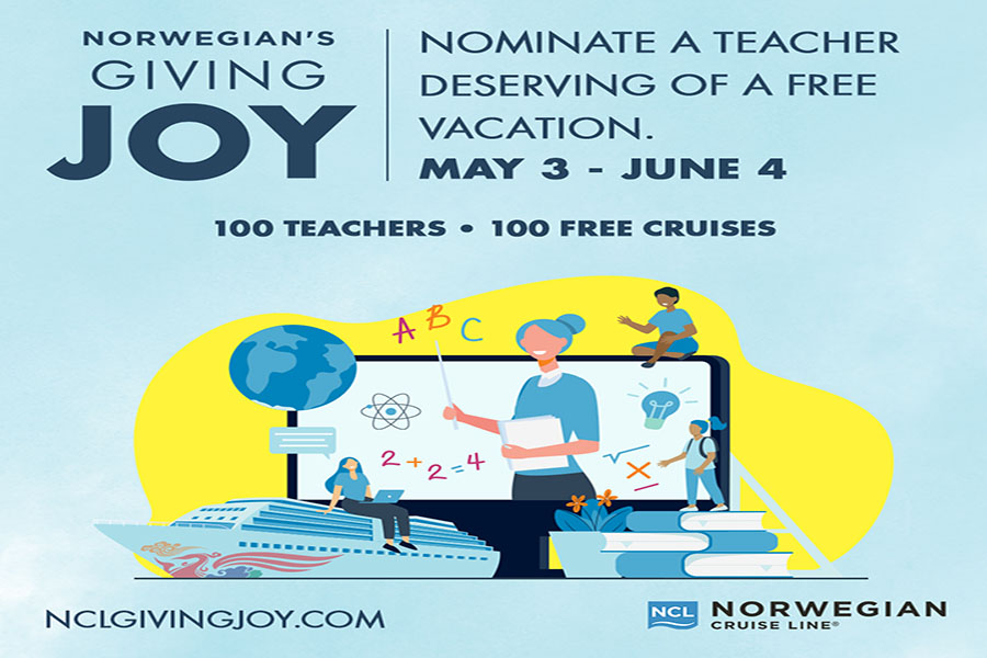 Norwegian Cruise Line Celebrates Teacher Appreciation Week By ‘Giving Joy’ to Educators Across the U.S. and Canada