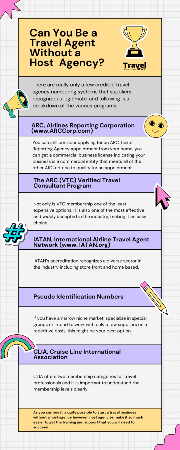 ARC Can you be a Travel Agent Without a Host Agency?