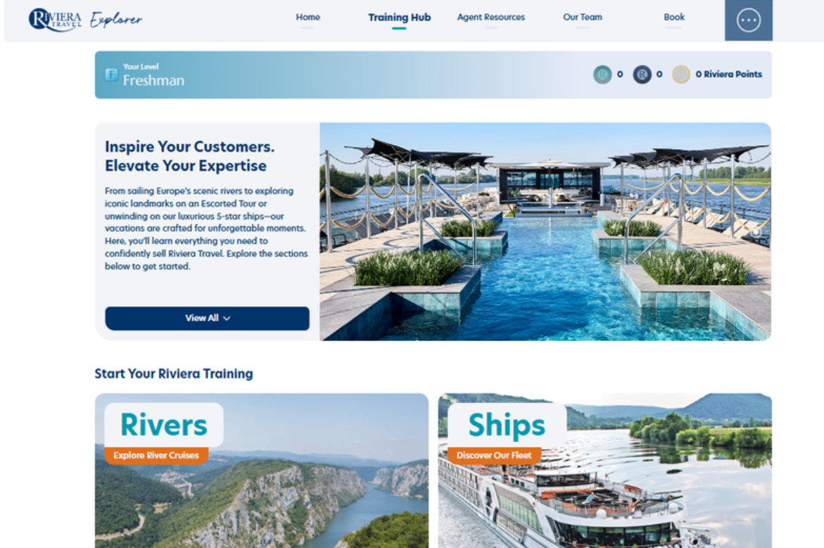 Riviera Travel Launches Riviera Explorer, a Digital Training Platform for Travel Advisors