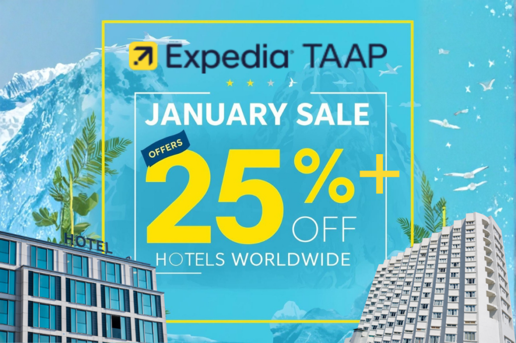 Start the Year with Big Savings: Expedia TAAP’s January Sale Offers 25%+ Off Hotels Worldwide