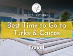 Luxury beachfront villa in Turks and Caicos during the best time to go to Turks and Caicos with calm turquoise seas