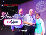 Travel Planners International celebrating the 10th anniversary of TPI Rocks with award winners at a conference event