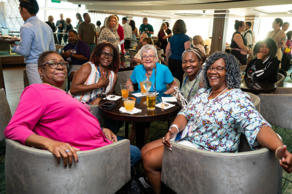 Travel advisors networking and socializing at KHM Travel Group Crystal Conference event