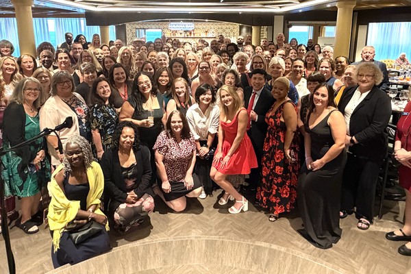 OutsideAgents.com travel advisors gathered for a networking event aboard a cruise ship at the Havana Bar