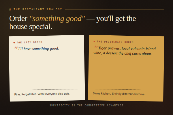 I Asked AI to Plan a Vacation… and It Told Me to Call a Travel Agent - Tom Ogg - TravelProfessionalNEWS - 02_restaurant_analogy_600x400