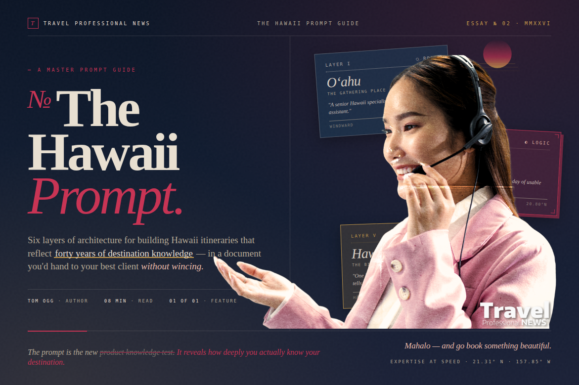 Aloha, and the Art of Prompting for Paradise - Tom Ogg, Co-Founder and Co-Owner - Travel Professional NEWS - 00_cover_1171x779