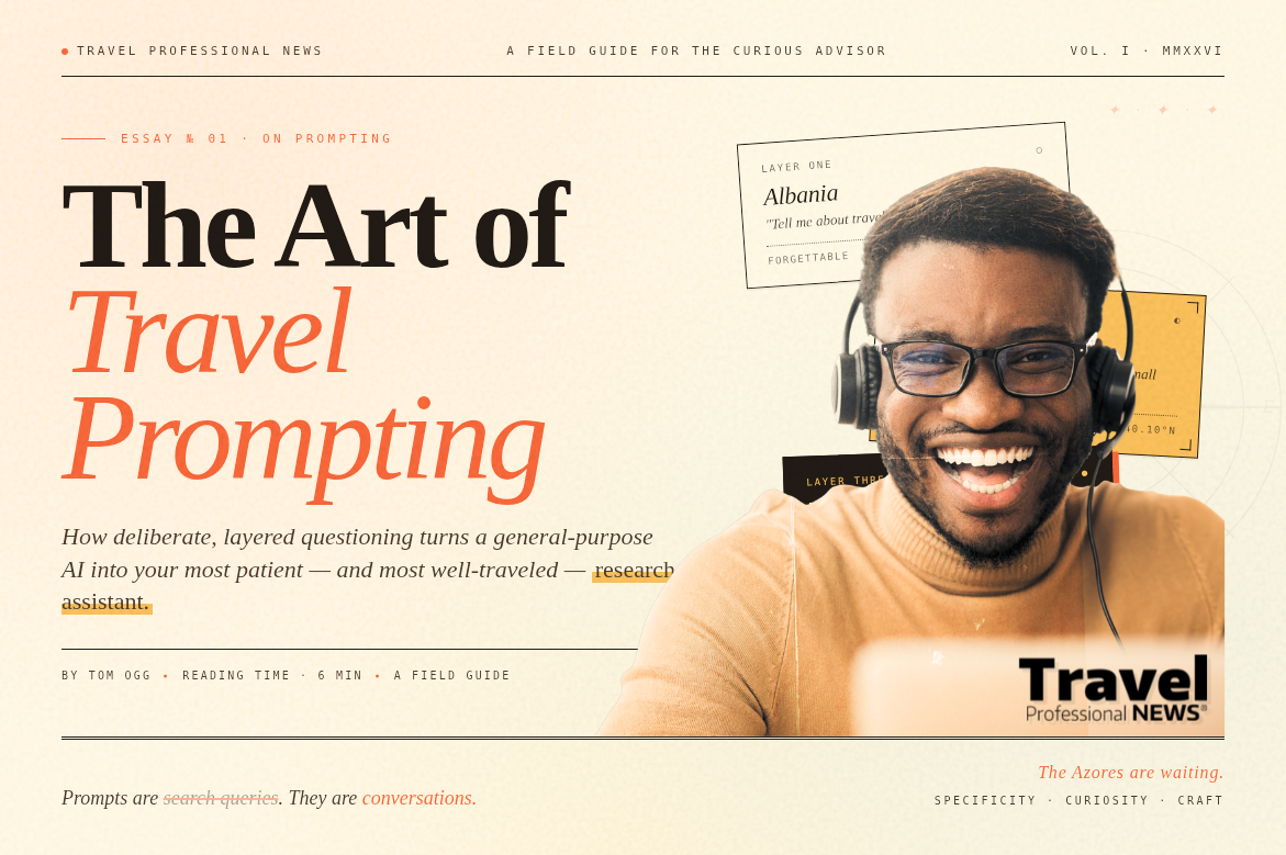 I Asked AI to Plan a Vacation… and It Told Me to Call a Travel Agent - Tom Ogg - TravelProfessionalNEWS