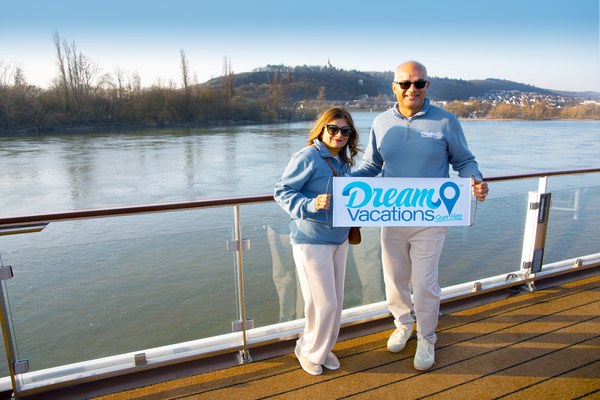 Dream Vacations franchise owners Narmin and Naushad Kermally during their journey of building a successful travel business through connection and consistency.