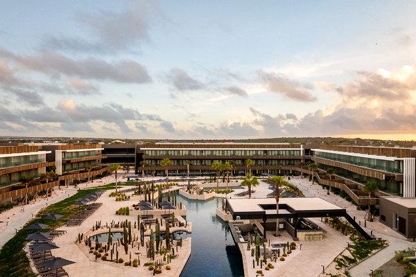 Main pool and grounds at Secrets Baby Beach Aruba