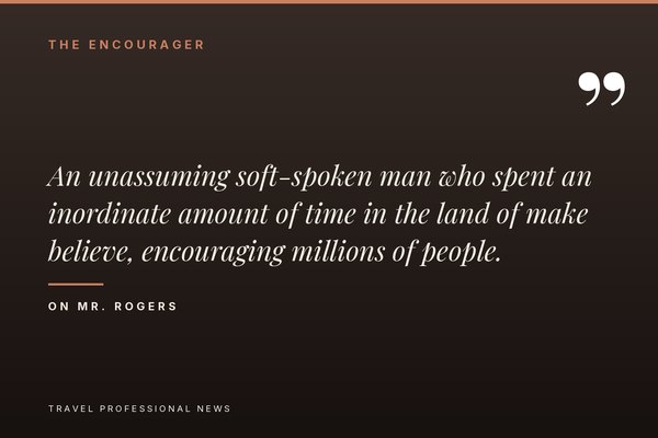 Card about Mr. Rogers as an example of consistent encouragement