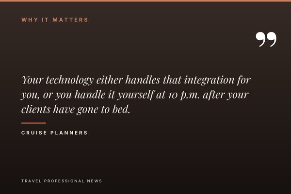 Pull quote: your technology should handle the integration, or you handle it yourself at 10 p.m.