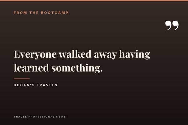 Pull quote: everyone walked away having learned something