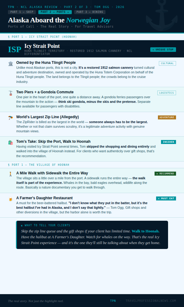Alaska Aboard the Norwegian Joy Part 2 - All Ports of Call Guide - Tom Ogg - Travel Professional NEWS - 01_alaska-norwegian-joy-pt2_infographic_600x1000