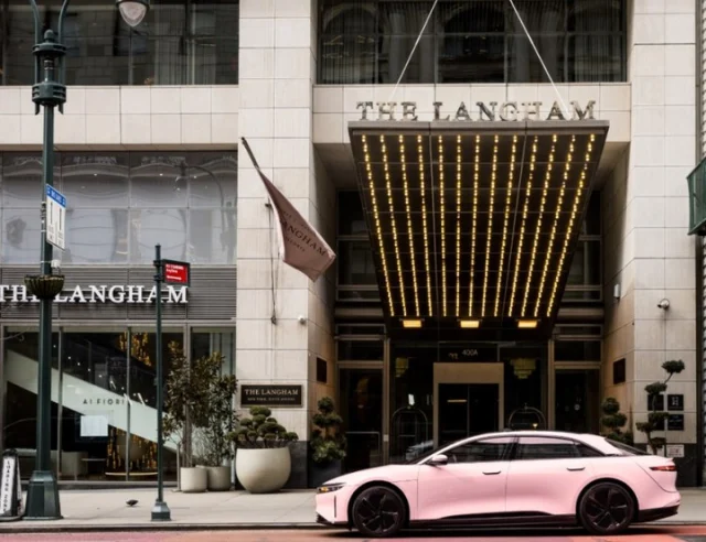 🌟 Exciting news, travel pros! The Langham is making waves with their new pink electric Lucid Air house cars in NYC! 🚗💨 This luxe hotel brand is blending history and innovation as they gear up for their 160th anniversary. Stay ahead of the curve and impress your clients with this stylish update! Please see the link in our bio to read the full article 🔗 #LuxuryTravel #TravelIndustry #HotelInnovation #SustainableTravel #TravelAgentTips #NYCHotels #TheLangham #LucidAir