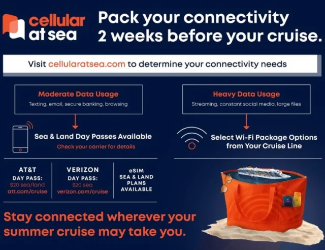 🚢📱 Attention summer cruisers! Don't forget to pack your connectivity! WMS, the cruise connectivity experts, are reminding travelers to plan their onboard internet access two weeks before sailing. Stay connected while enjoying those ocean views! Please see the link in our bio to read the full article 🔗 #CruiseTravel #StayConnected #SummerVacation #TravelTips #CruiseLife #TravelAgents #TravelNews